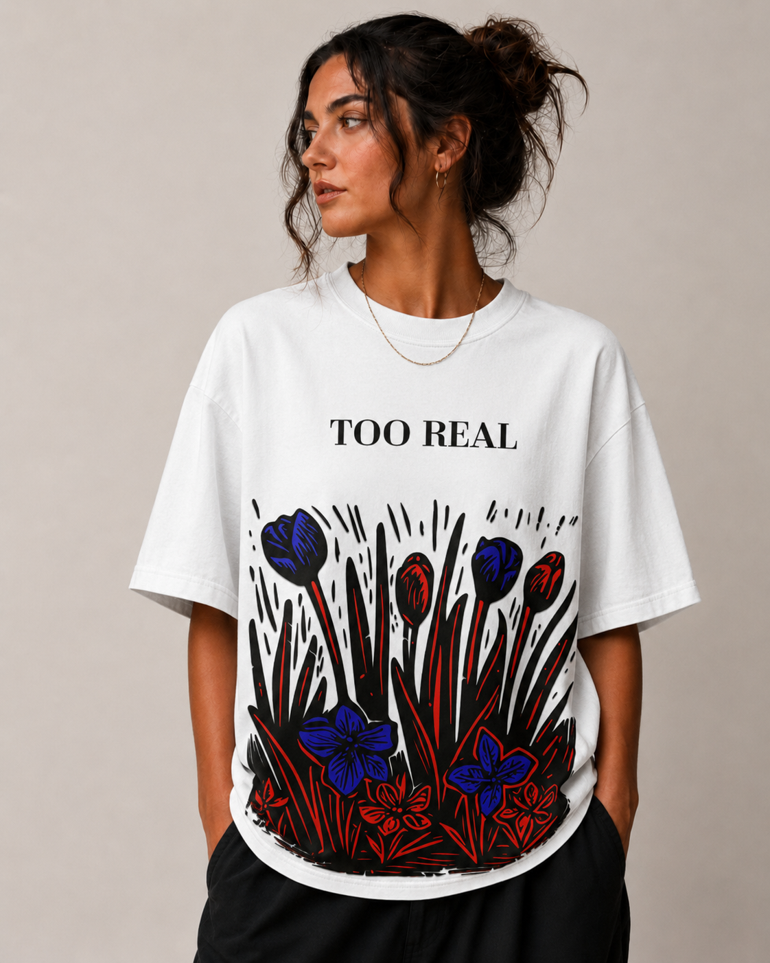Too Real Oversized Tshirt
