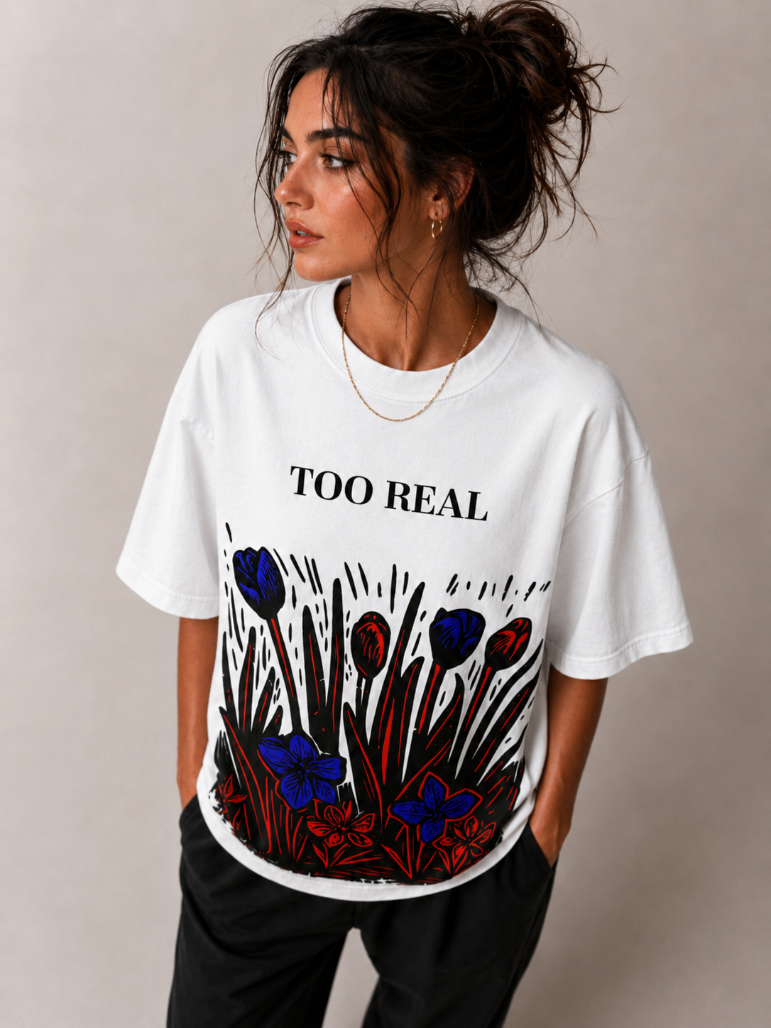 Too Real Oversized Tshirt