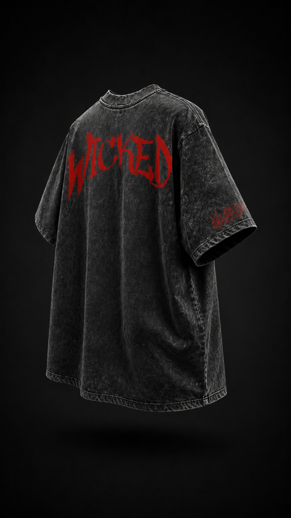 Wicked Oversized acid wash Tshirt